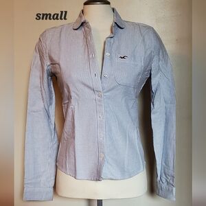 Ladies Hollister Long Sleeved Button Up Shirt